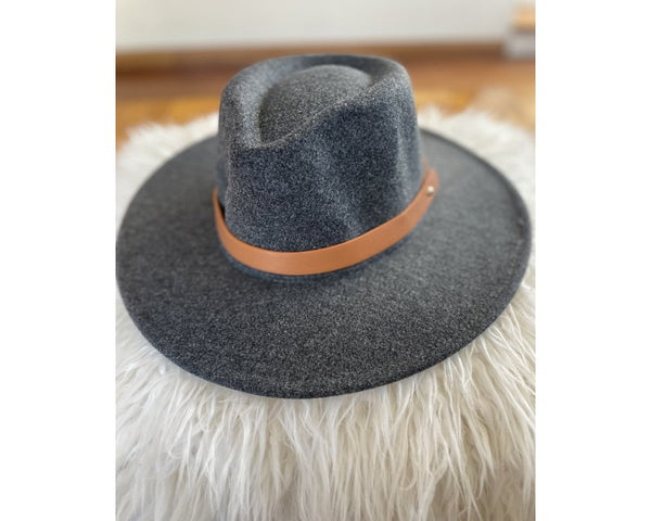 QN3170B-CASHMERE WOOL FELT PANAMA WIDE BRIM FEDORA HAT