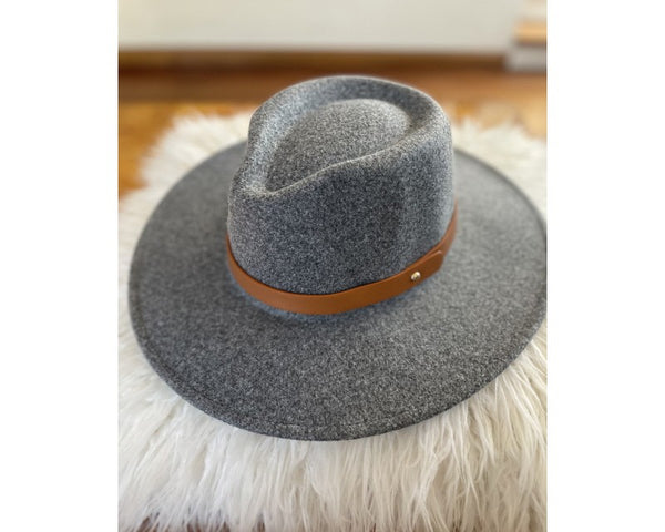 QN3170B-CASHMERE WOOL FELT PANAMA WIDE BRIM FEDORA HAT