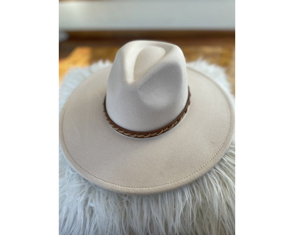 QN3173E-WIDE BRIM DANDY PANAMA HAT WITH FAUX BELT