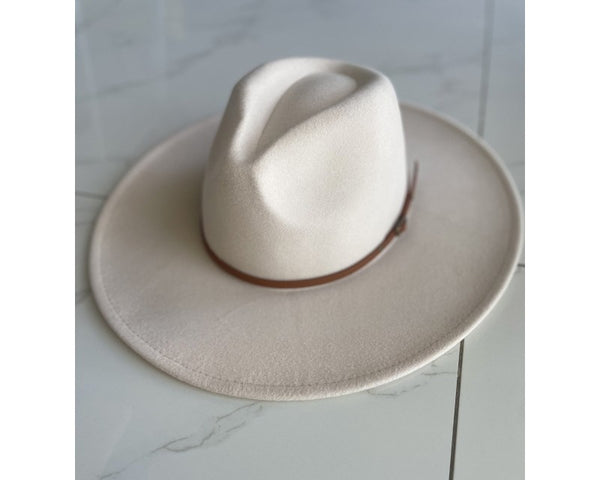 QN3173C-WIDE BRIM DANDY FERDORA HAT WITH BELT