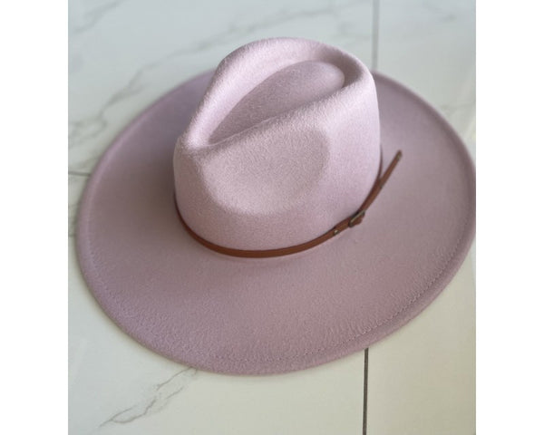 QN3173C-WIDE BRIM DANDY FERDORA HAT WITH BELT