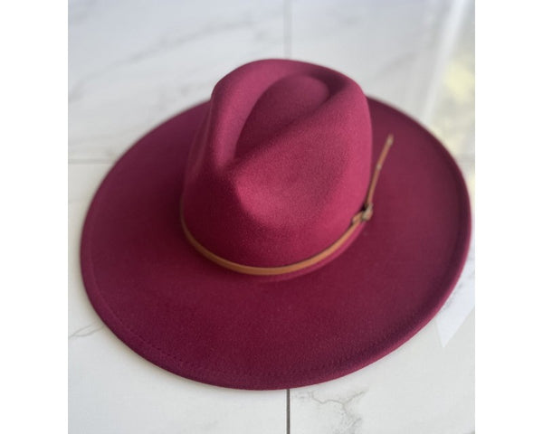 QN3173C-WIDE BRIM DANDY FERDORA HAT WITH BELT