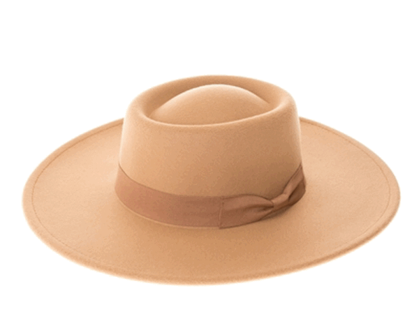 QN3179-VEGAN FELT BOATER HAT-Premium Quality