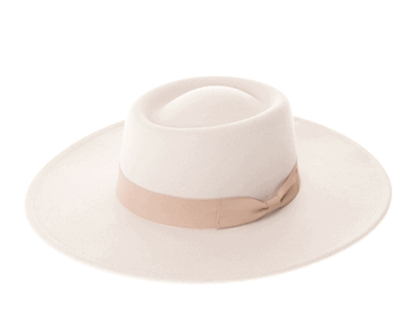 QN3179-VEGAN FELT BOATER HAT-Premium Quality