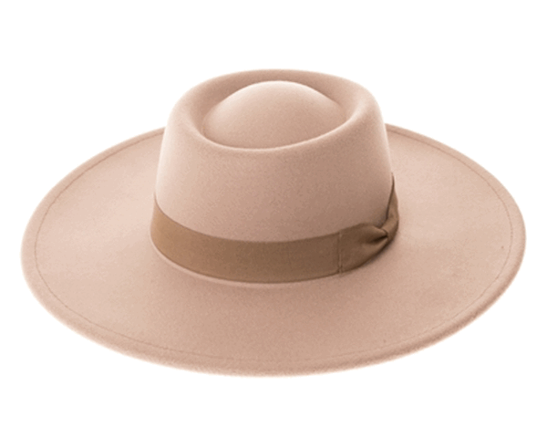 QN3179-VEGAN FELT BOATER HAT-Premium Quality