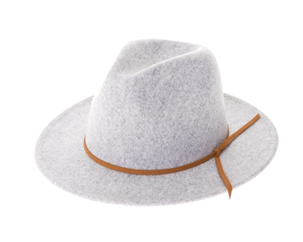 QN3182-VEGAN FELT FEDORA HAT IN MARLED COLORS