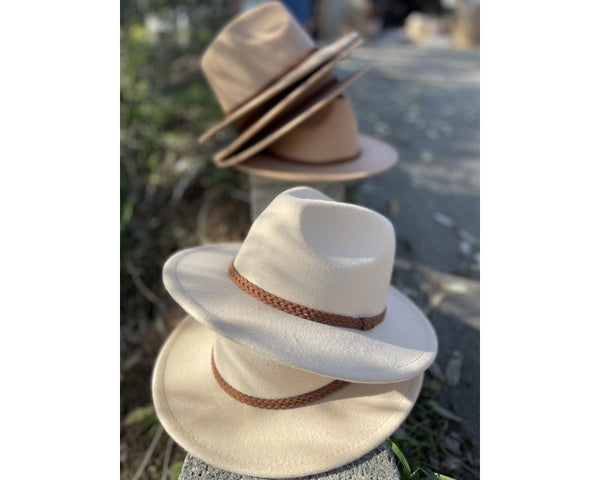 QN3172-FLAT BRIM FEDORA FASHION HAT