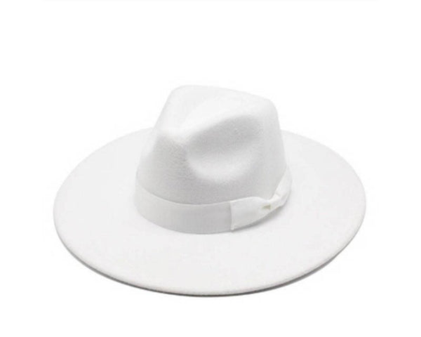 QN3173A-FLAT BRIM FEDORA FASHION HAT WITH GROSGRAIN BAND