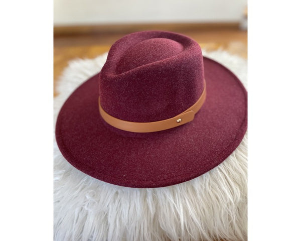 QN3170B-CASHMERE WOOL FELT PANAMA WIDE BRIM FEDORA HAT