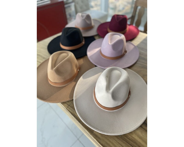 QN3173B-WIDE BRIM DANDY PANAMA HAT WITH FAUX BELT