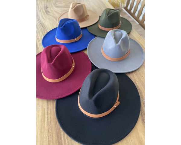 QN3173B-WIDE BRIM DANDY PANAMA HAT WITH FAUX BELT